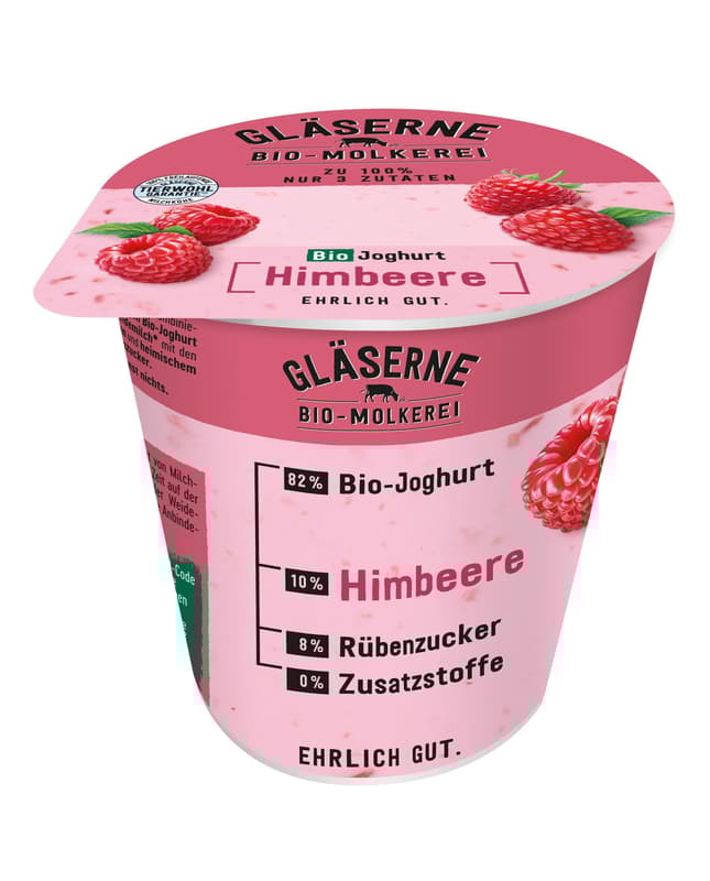 Gläserne Molkerei BIO Joghurt Himbeere