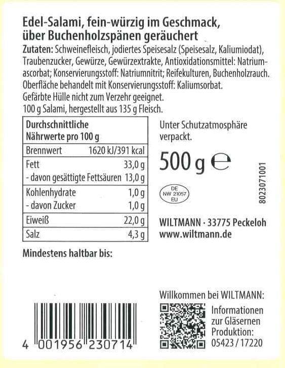 Wiltmann  Edel-Salami am Stück