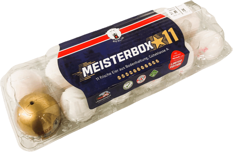 Berliner Eisbären Eier Bodenhaltung 11er M/L + 1 goldenes Sammelei