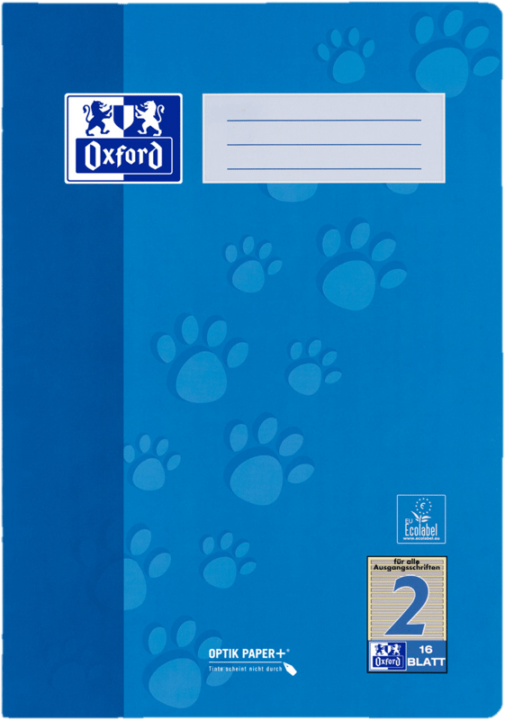 Oxford Schulheft Lineatur 2 liniert 16 Blatt DIN A4