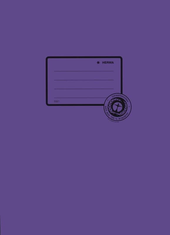 HERMA paper exercise book cover DIN A4 violet