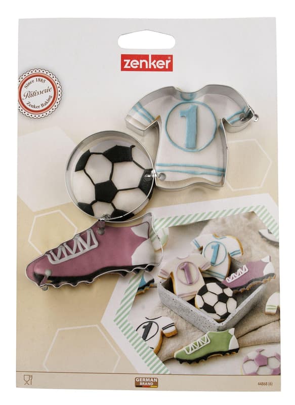 Soccer cookie cutter set