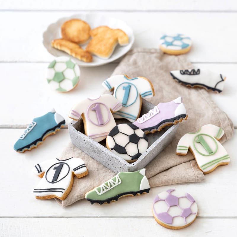 Soccer cookie cutter set