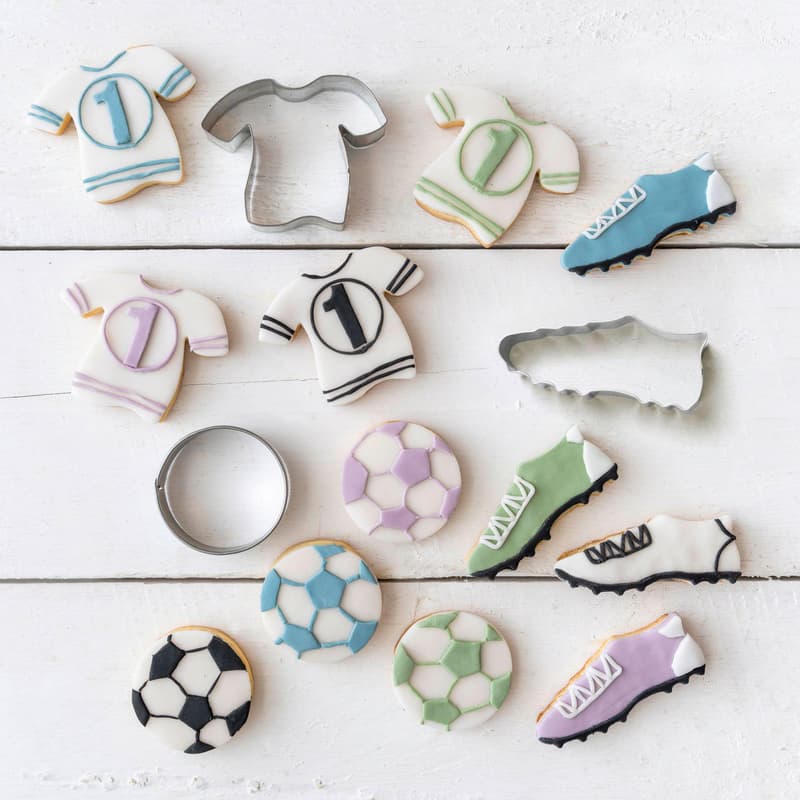 Soccer cookie cutter set