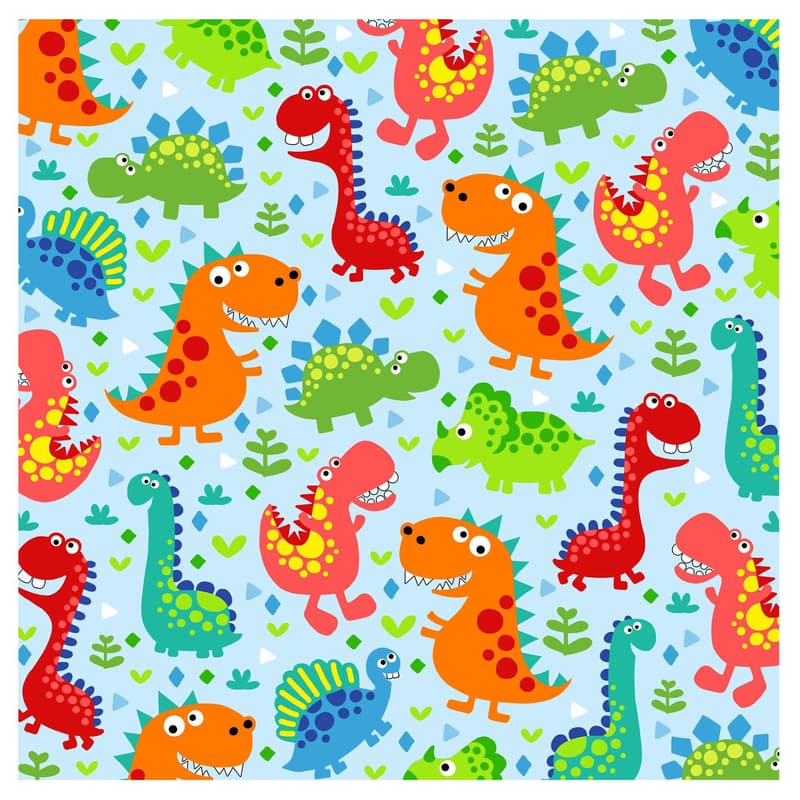 Serviette 33x33cm "Little Dinos"