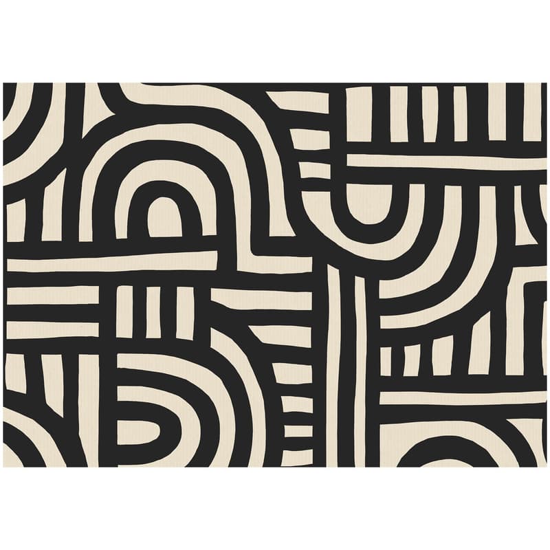 Geschenkpapier 2mx70cm "Labyrinth schwarz"