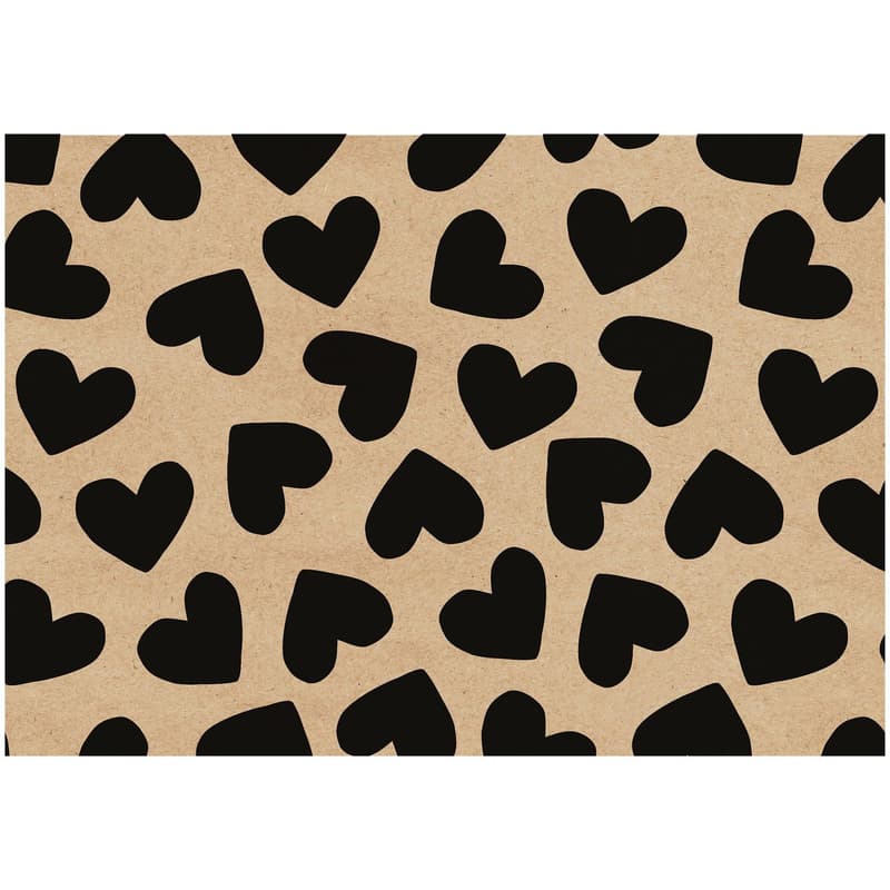 Gift Wrapping Paper 2 m x 70 cm "Mr. & Mrs. More Amor Black-White"