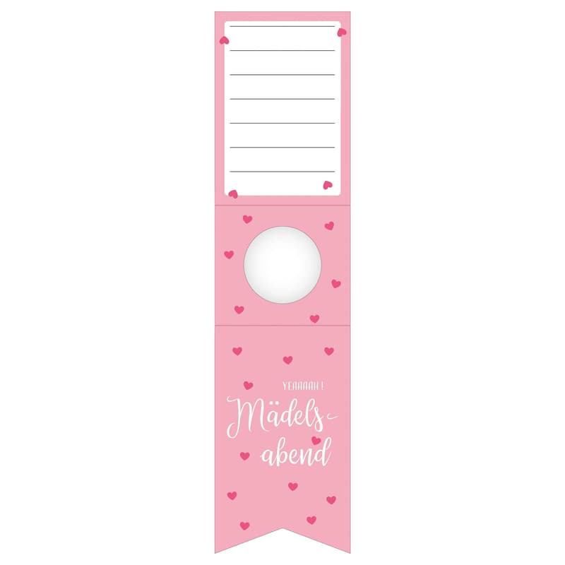Bottle Tag 70x280 mm "Girls' Night Out Matte Pink"