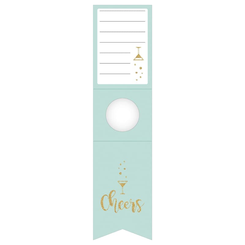 Bottle Tag 70x280 mm "Cheers Mint Matte"
