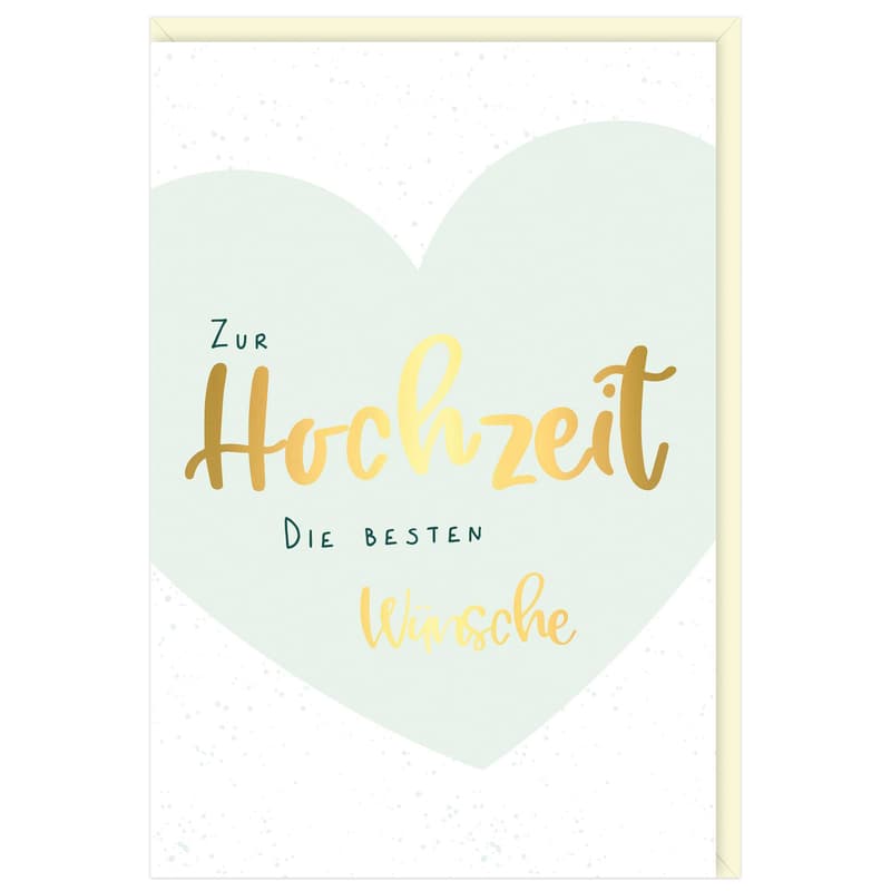 Grußkarte 11,5x17cm "Hochzeit"