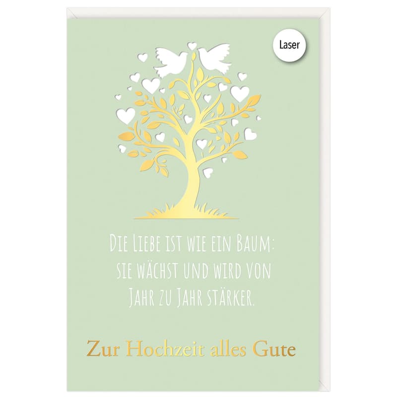 Grußkarte 11,5x17cm "Hochzeit"