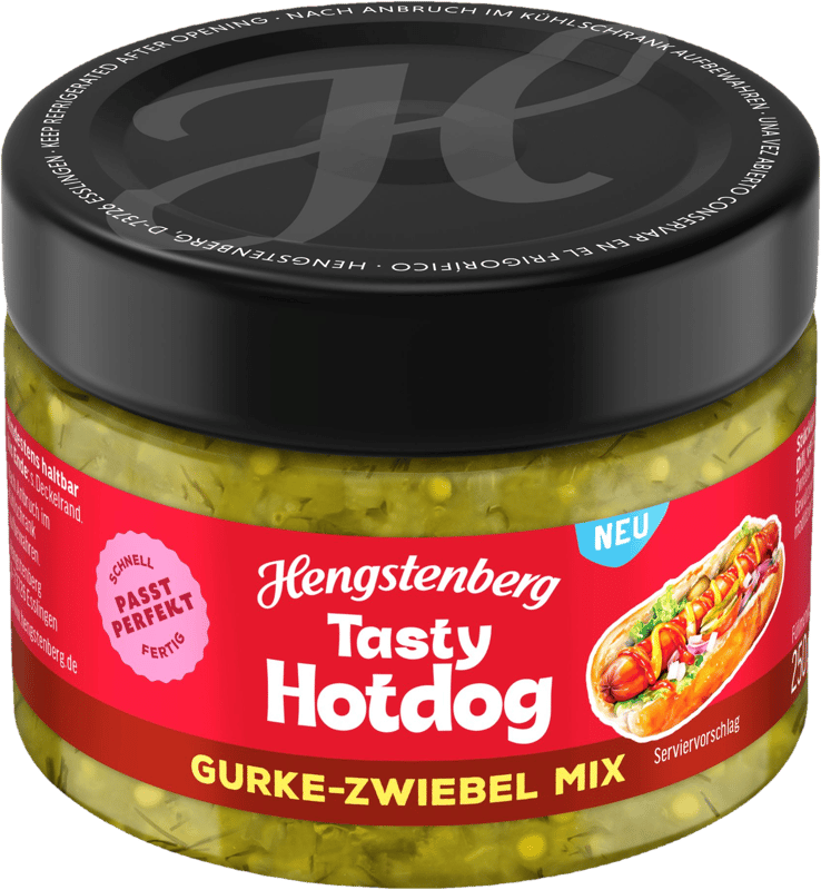 Hengstenberg Tasty Hot Dog Gurken-Zwiebel Mix