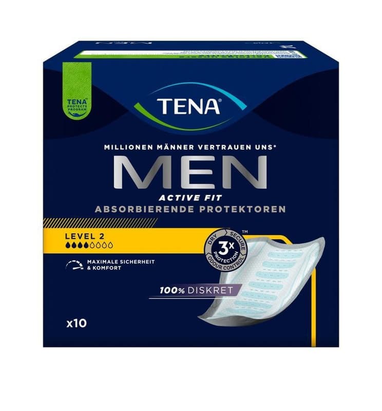 TENA MEN ACTIVE FIT LEVEL 2 10 EINLAGEN