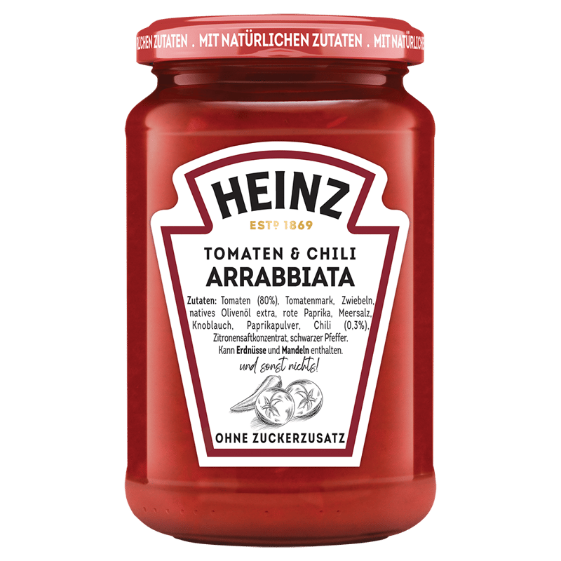 Heinz Tomaten & Chili für Arrabbiata