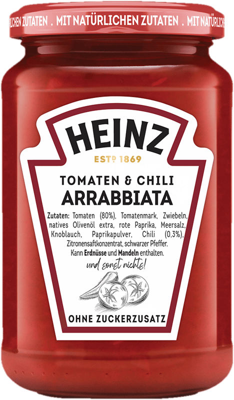 Heinz Tomaten & Chili für Arrabbiata
