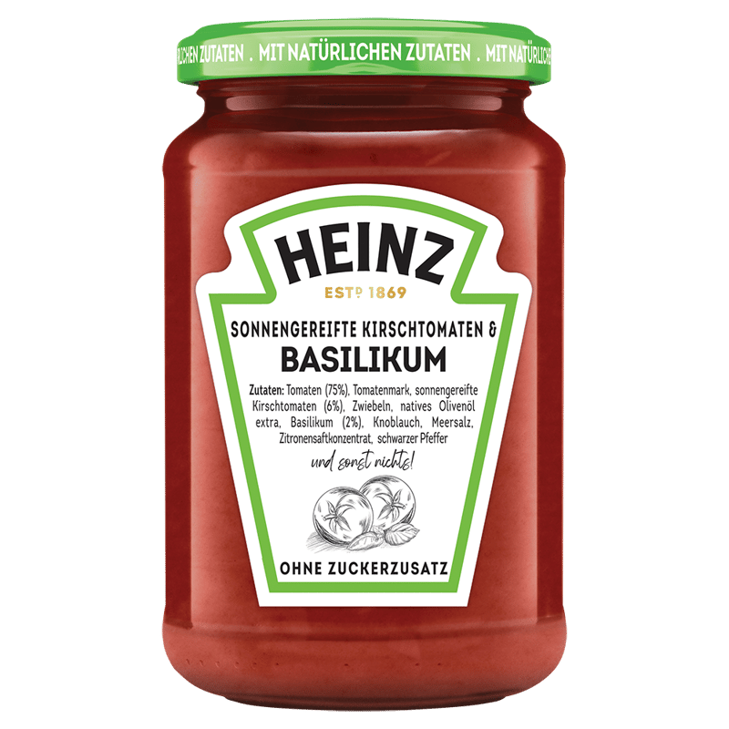 Heinz sonnengereifte Kirschtomaten & Basilikum