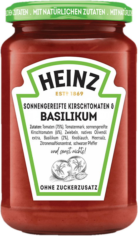 Heinz sonnengereifte Kirschtomaten & Basilikum