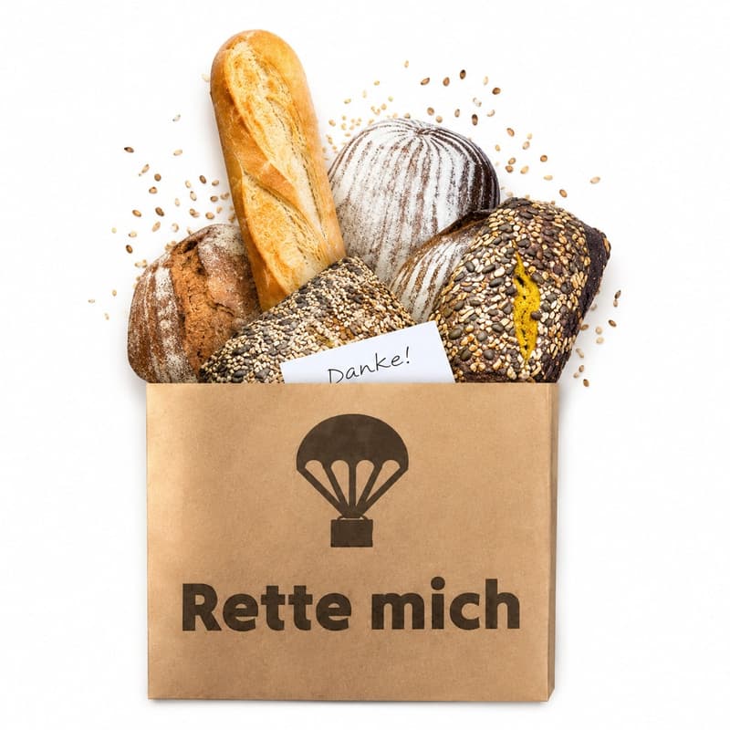 Rette mich Brot Tüte