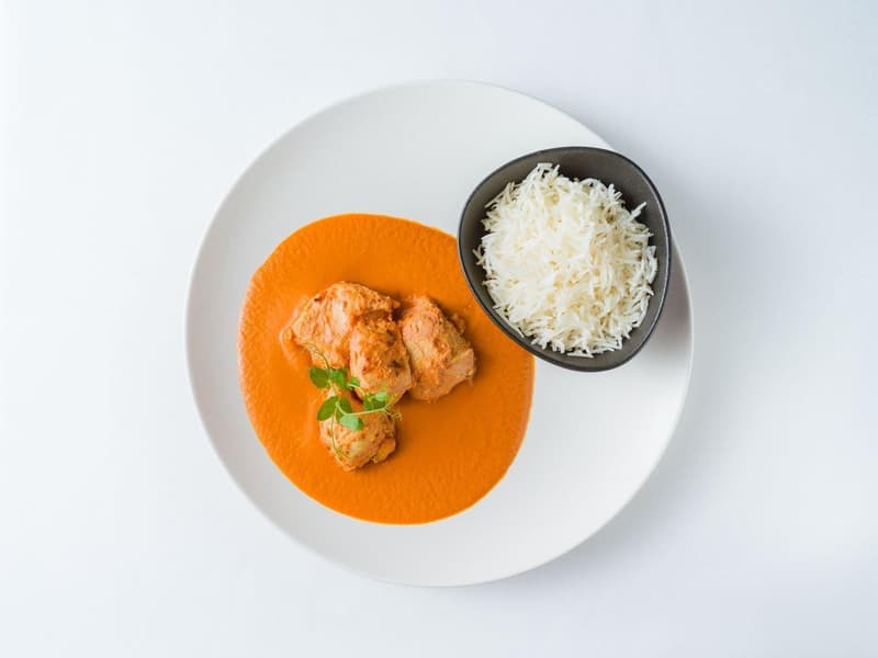Protein Butter Chicken, Basmati rice