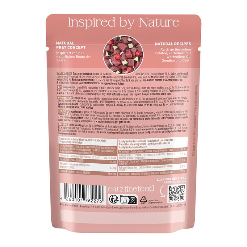 catz finefood CLASSIC Lamm & Pferd 85g
