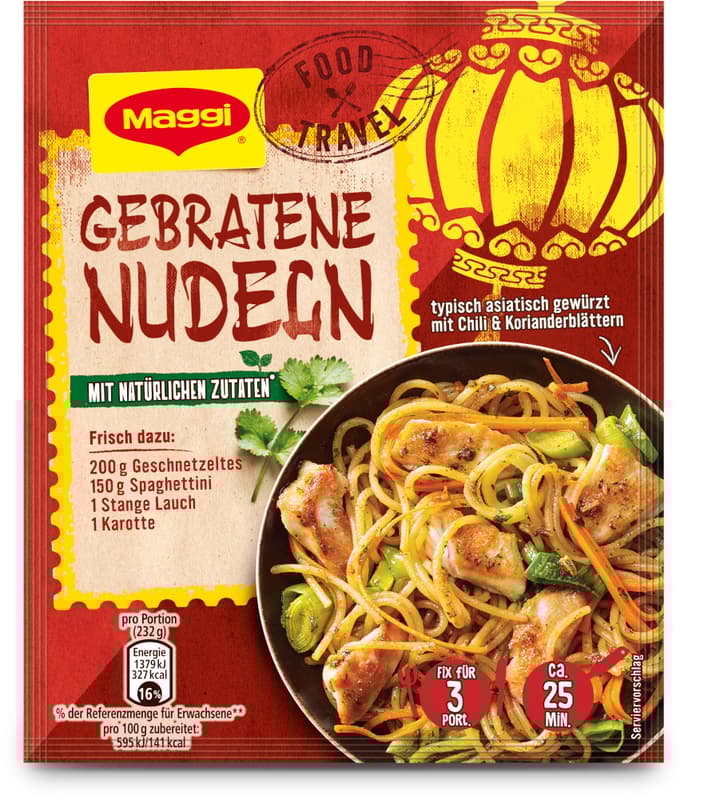 Maggi Food Travel Fix für Gebratene Nudeln Würzmischung