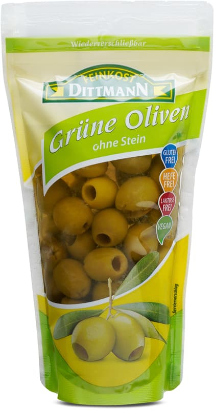 Feinkost Dittmann grüne Oliven ohne Stein
