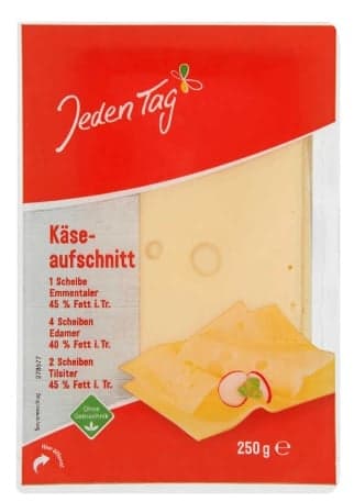 Every day cheese cold cuts 45% fat, lactose-free