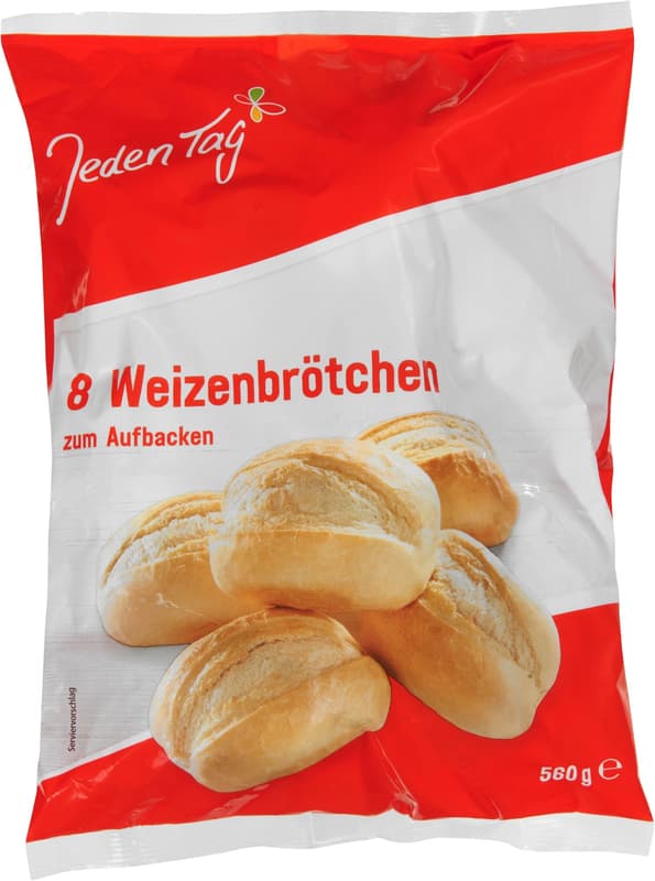 Every day wheat rolls 8er for baking