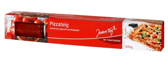 Pizza dough with tomato sauce every day