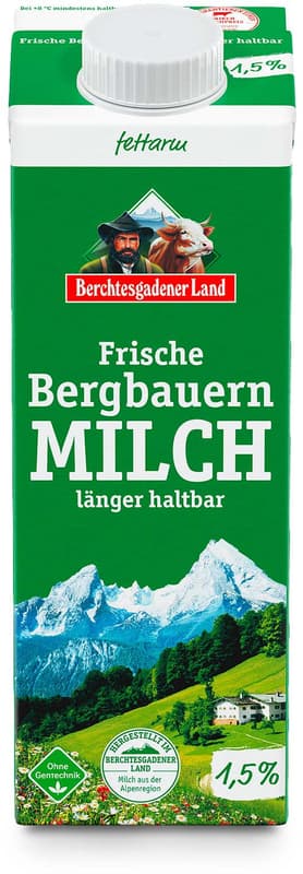 Berchtesgadener Land Fresh Mountain Farm Milk 1.5% (longer shelf life)