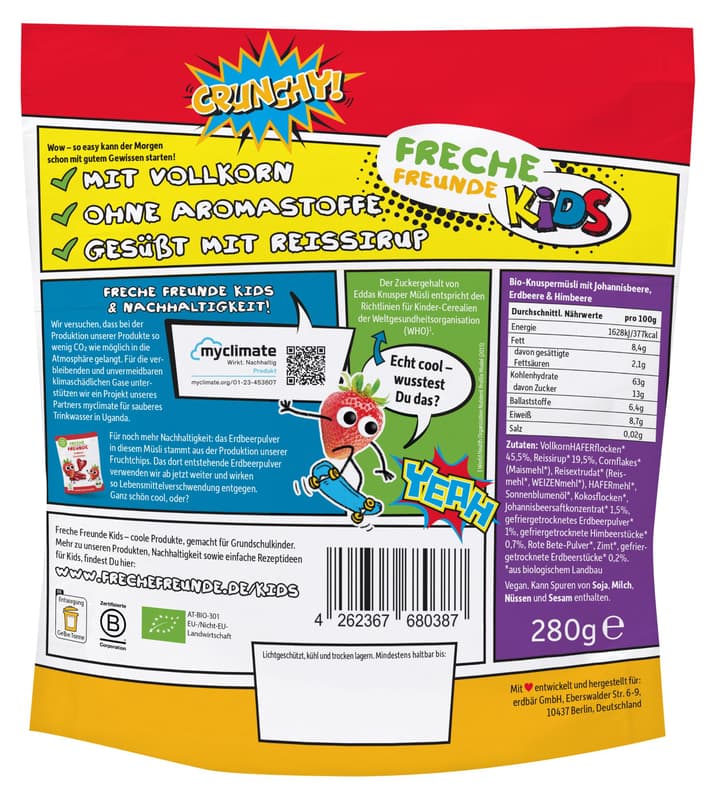 Freche Freunde Organic Eddas Crunchy Muesli - Berry Mix