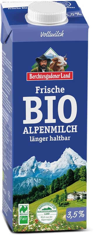 Berchtesgadener Land Frische BIO-Alpenmilch (länger haltbar) 3.5% Fett
