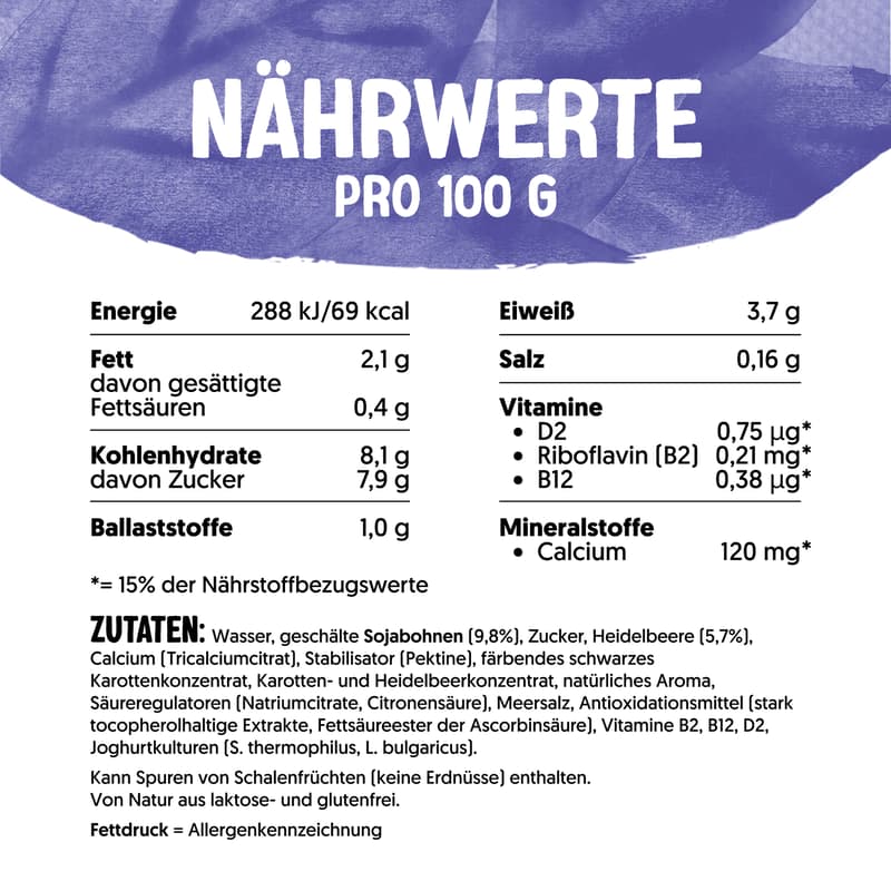 Alpro soy yoghurt alternative blueberry