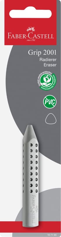 Faber-Castell triangular eraser Grip 2001 blister card
