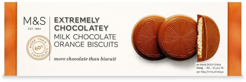 Marks & Spencer Extremely Chocolatey Orange Biscuits