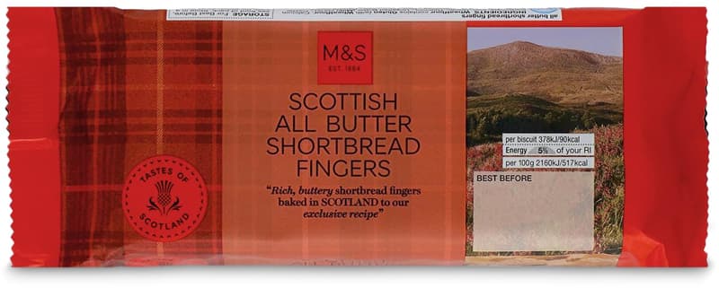 Marks & Spencer Scottish All Butter Shortbread Fingers