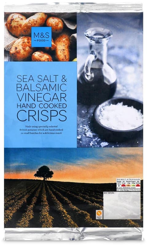 Marks & Spencer Hand Cooked Sea Salt & Balsamic Vinegar Crisps