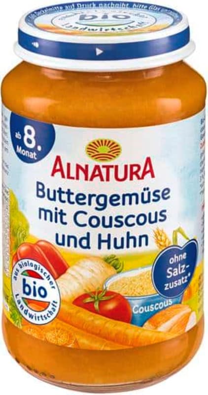 Alnatura Organic Butter Vegetables with Couscous and Chicken