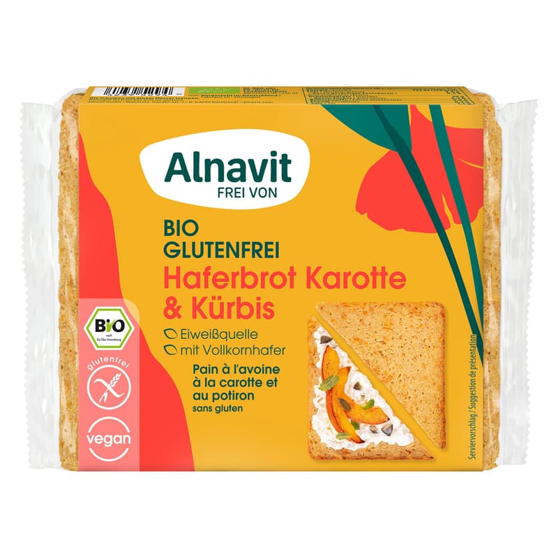 Alnavit BIO Haferbrot Karotte Kürbis glutenfrei