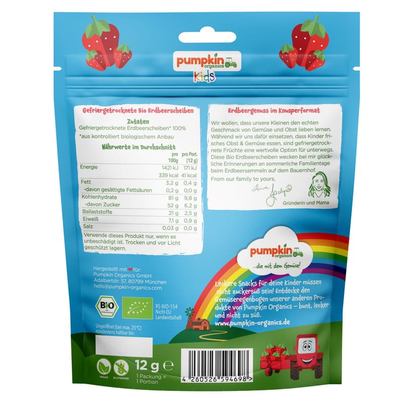 Pumpkin Organics - Bio Erdbeere Fruchtchips