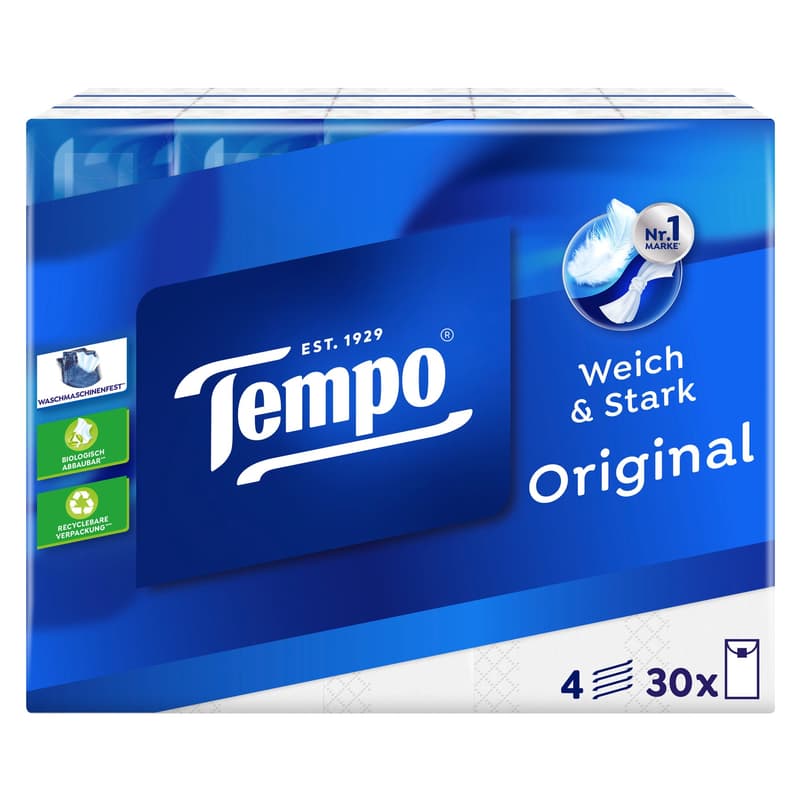 Tempo Original Taschentücher, samtig weich, 3 in 1