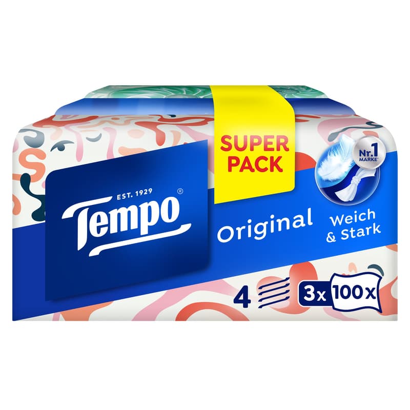 Tempo Taschentücher Trio Box