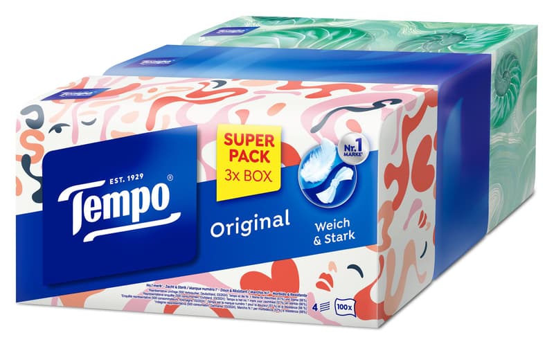 Tempo Taschentücher Trio Box