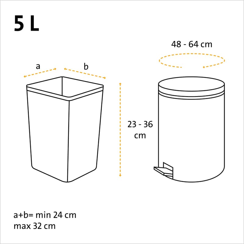 Swirl 5 litre carry handle bin liners Bath & Cosmetics Tearproof & leakproof
