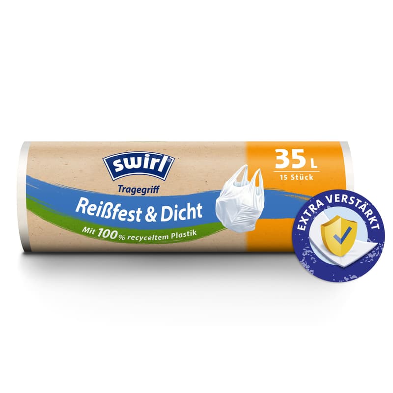Swirl 35 l Tragegriff-Müllbeutel Reißfest & Dicht