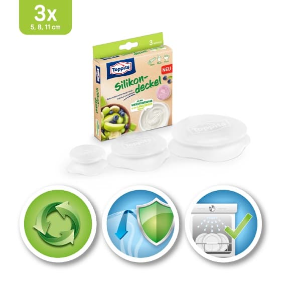 Toppits Silikondeckel 5, 8, 11 cm