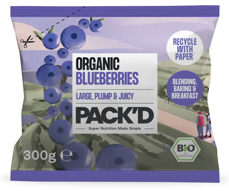 PACK'D Organic & Large Sun-Ripened Blueberries