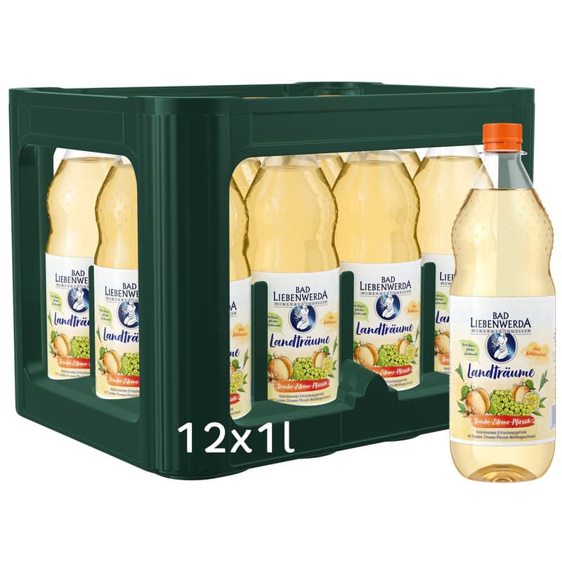 Bad Liebenwerda Landträume Traube-Zitrone-Pfirsich 12x1l (MEHRWEG)