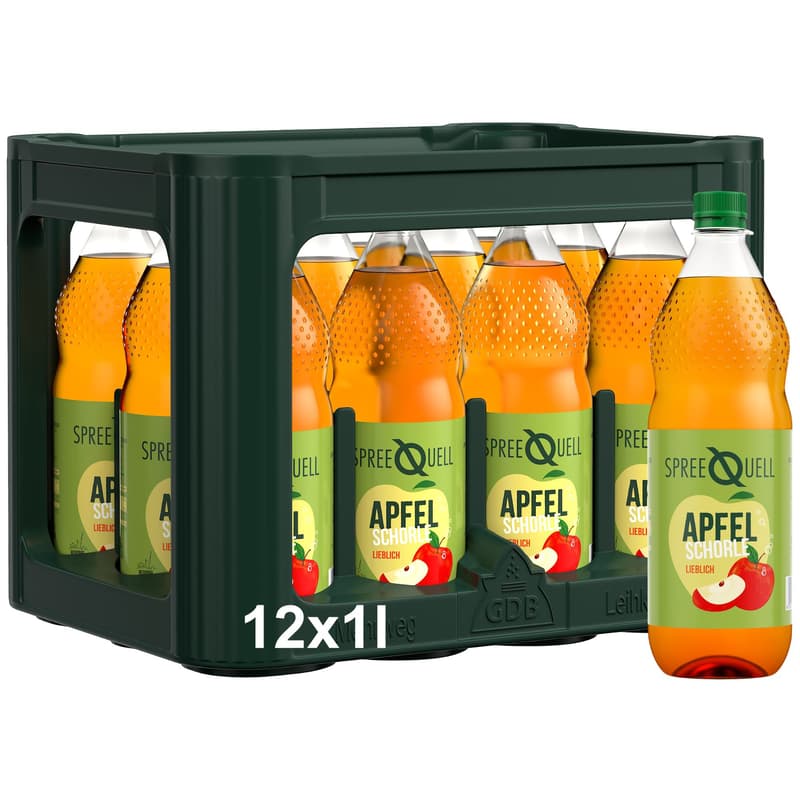 Spreequell Apfelschorle lieblich 12x1l PET (MEHRWEG)