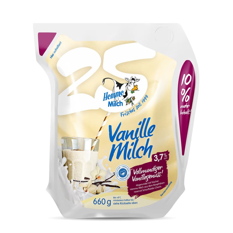 Hemme Milch Vanillemilch 3,7 % Fett